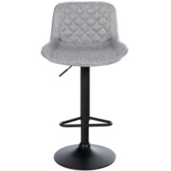 Conjunto de 2 taburetes de bar de tela Kasson gris