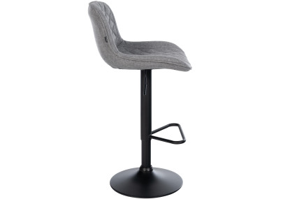 Conjunto de 2 taburetes de bar de tela Kasson gris oscuro