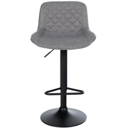 Ensemble de 2 tabourets de bar Kasson, tissu gris foncé