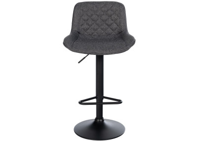 Conjunto de 2 taburetes de bar de tela Kasson negros