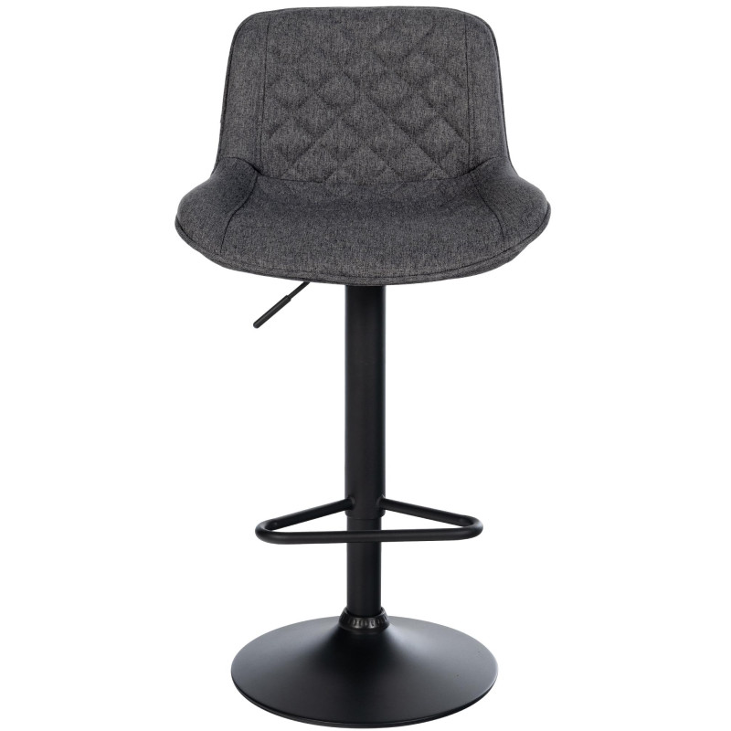 Conjunto de 2 taburetes de bar de tela Kasson negros