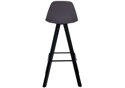 Conjunto de 2 taburetes de bar Corbin de tela cuadrada gris oscuro