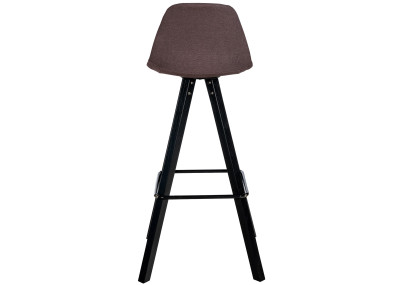 Ensemble de 2 tabourets de bar Corbin en tissu, carrés, marron