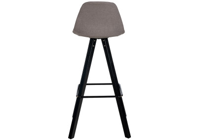 Conjunto de 2 taburetes de bar Corbin de tela cuadrada color topo