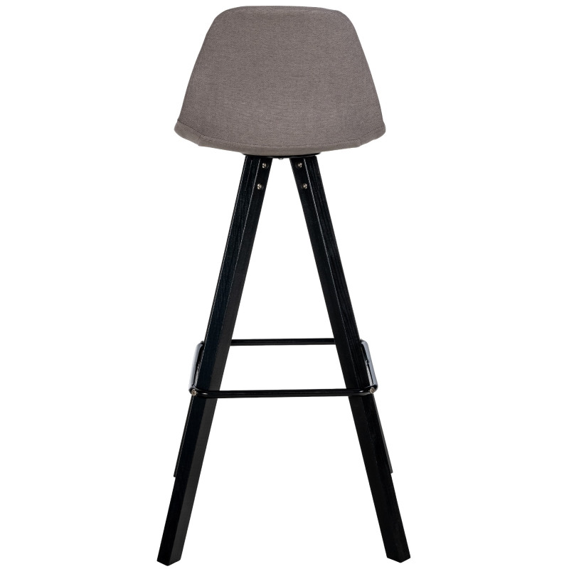 Ensemble de 2 tabourets de bar Corbin en tissu carré taupe