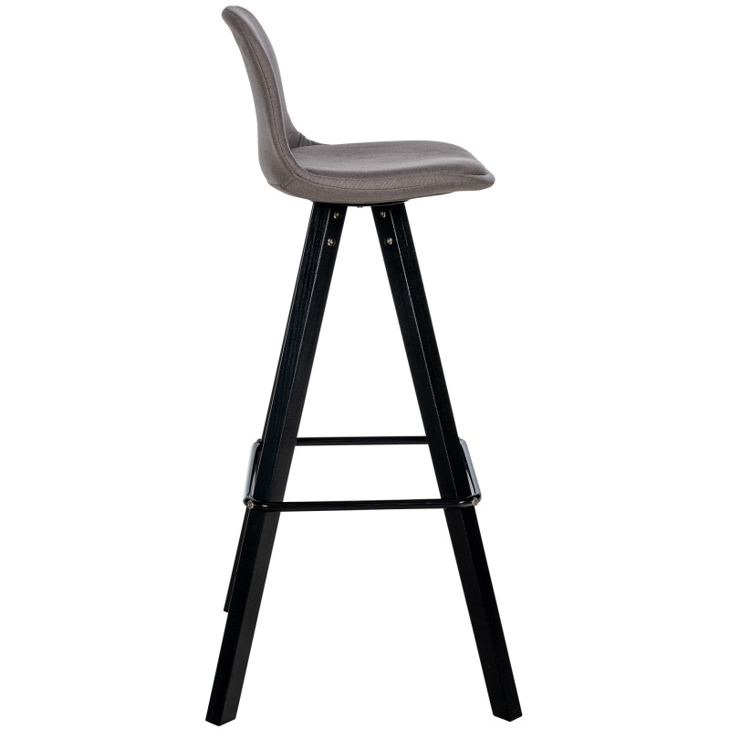 Ensemble de 2 tabourets de bar Corbin en tissu carré taupe