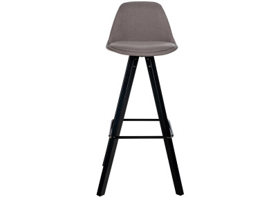 Conjunto de 2 bancos de bar Corbin em tecido quadrado taupe