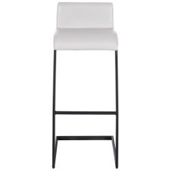 Conjunto de 2 bancos de bar Newport B em couro sintético branco