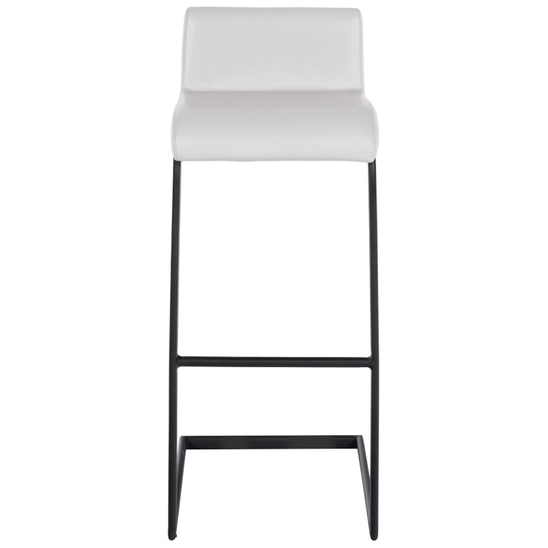 Conjunto de 2 bancos de bar Newport B em couro sintético branco