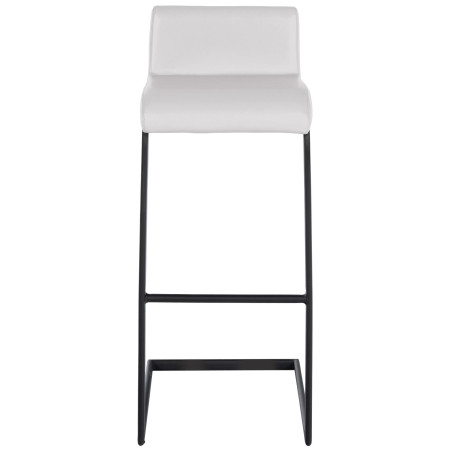 Conjunto de 2 bancos de bar Newport B em couro sintético branco