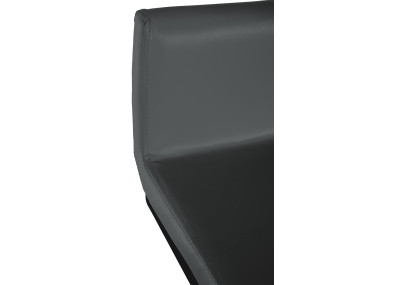 Conjunto de 2 taburetes de bar Newport B en piel sintética gris oscuro