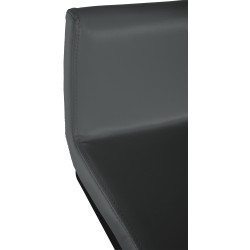 Ensemble de 2 tabourets de bar Newport B, similicuir, gris foncé
