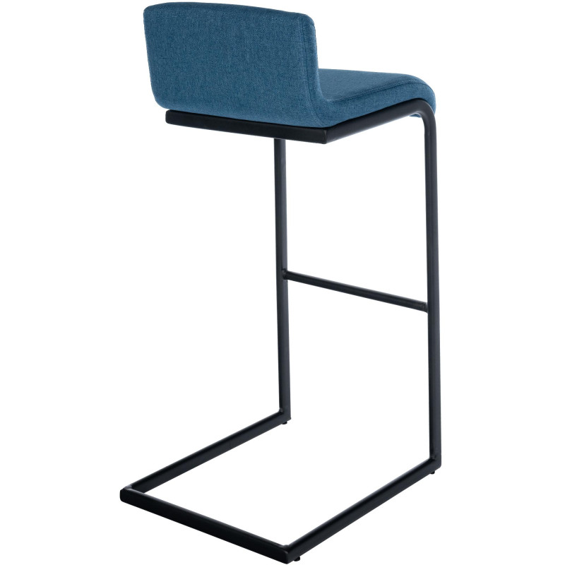 Ensemble de 2 tabourets de bar Newport B en tissu bleu