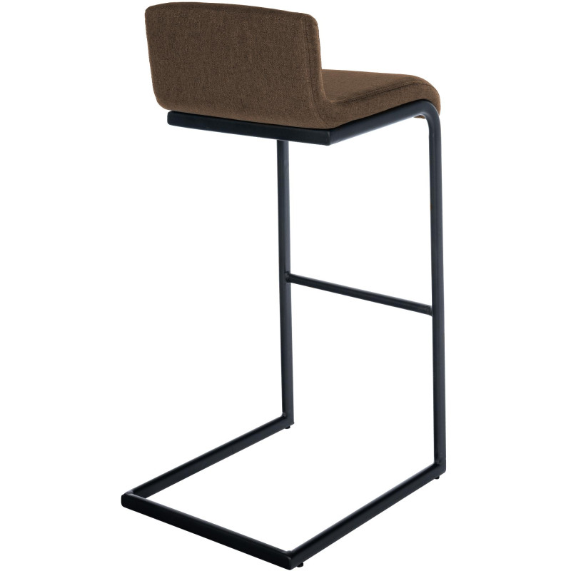 Ensemble de 2 tabourets de bar Newport B en tissu brun