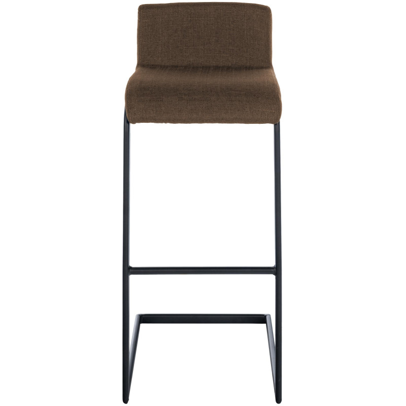 Ensemble de 2 tabourets de bar Newport B en tissu brun
