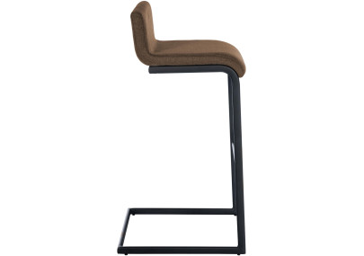 Ensemble de 2 tabourets de bar Newport B, tissu marron