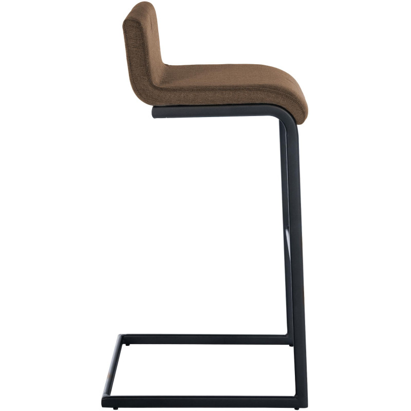 Ensemble de 2 tabourets de bar Newport B en tissu brun