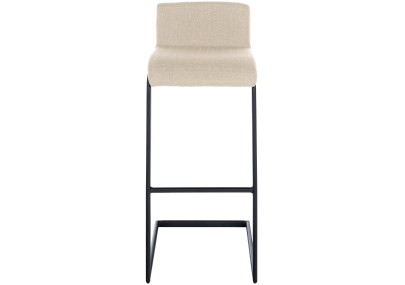 Coppia di sgabelli da bar Newport B in tessuto color crema