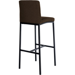 Conjunto de 2 taburetes de bar Freeport de tela B marrón