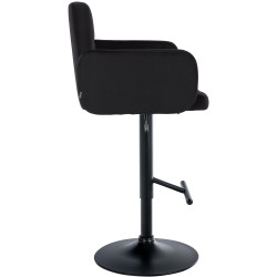 Conjunto de 2 taburetes de bar Los Angeles de terciopelo negro negro