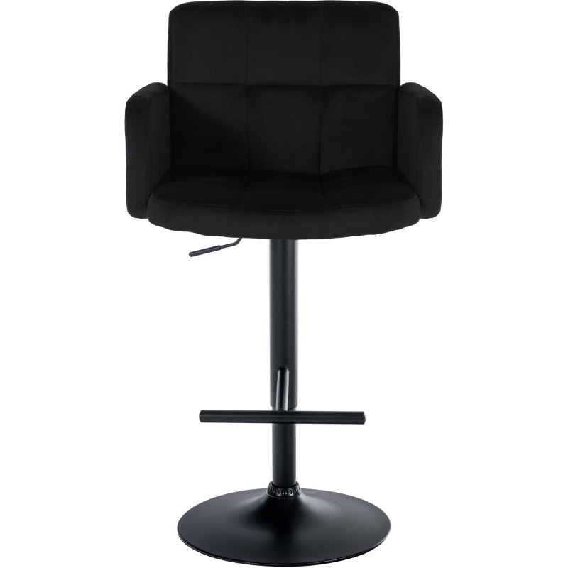 Conjunto de 2 taburetes de bar Los Angeles de terciopelo negro negro