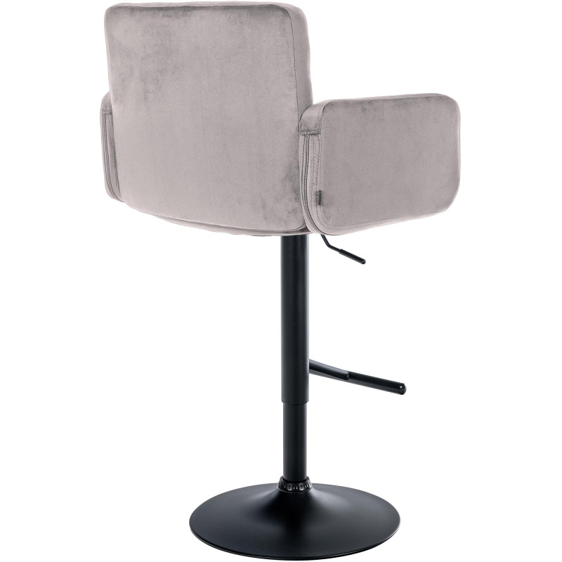 Ensemble de 2 tabourets de bar Los Angeles en velours noir gris