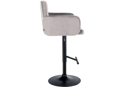 Ensemble de 2 tabourets de bar Los Angeles en velours noir et gris