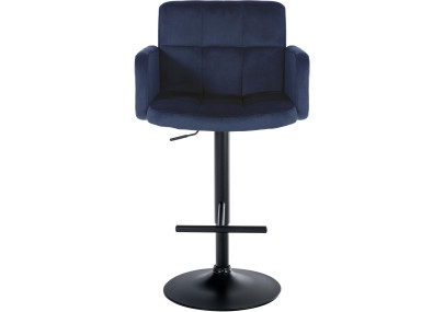 Coppia di sgabelli da bar Los Angeles in velluto blu nero