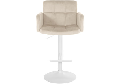 Conjunto de 2 bancos de bar Los Angeles em veludo branco creme