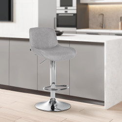 Barhocker Solon Chrom Stoff