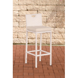 Tabouret de bar blanc crème Mari blanc