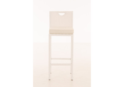 Taburete de bar blanco crema Mari blanco