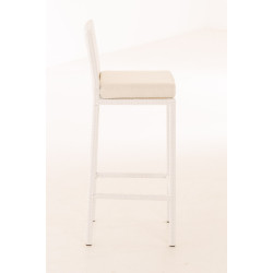 Tabouret de bar blanc crème Mari blanc