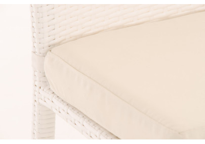 Tabouret de bar blanc crème Mari blanc