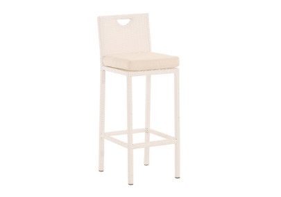 Sgabello da bar bianco crema Mari bianco