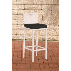 Tabouret de bar Mari anthracite blanc