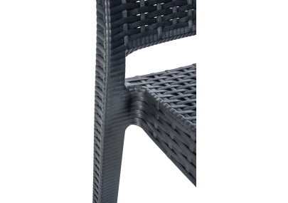 Conjunto de 4 taburetes de bar Jamaica gris oscuro