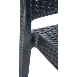 Ensemble de 4 tabourets de bar Jamaica gris foncé