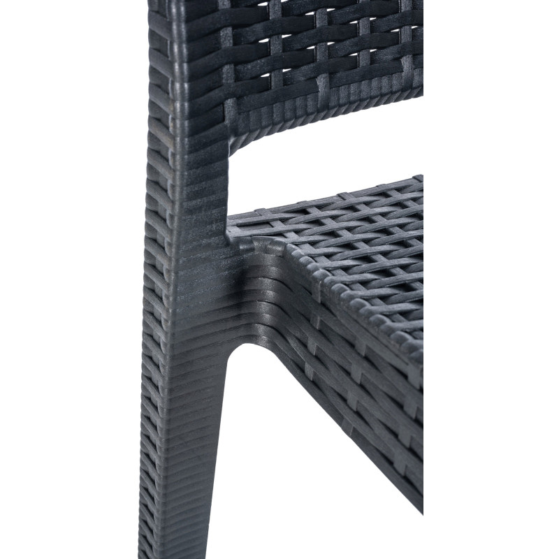 Conjunto de 4 taburetes de bar Jamaica gris oscuro