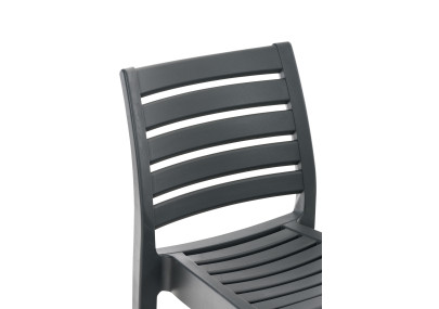 Insieme di 4 sgabelli da bar Ares grigio scuro