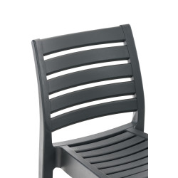 Conjunto de 4 taburetes de bar Ares gris oscuro