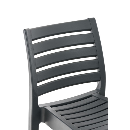 Conjunto de 4 taburetes de bar Ares gris oscuro