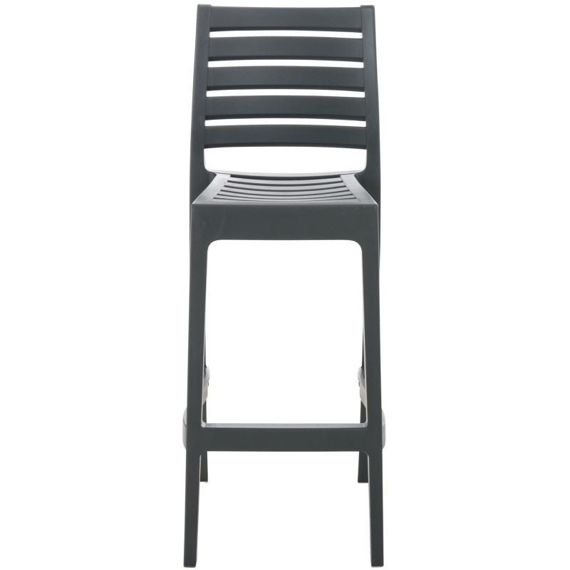 Conjunto de 4 bancos de bar Ares cinza escuro