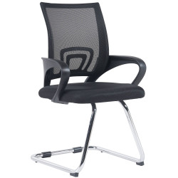 Chaise visiteur Eureka, noire