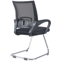 Chaise visiteur Eureka, noire