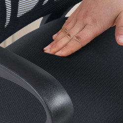 Chaise visiteur Eureka, noire