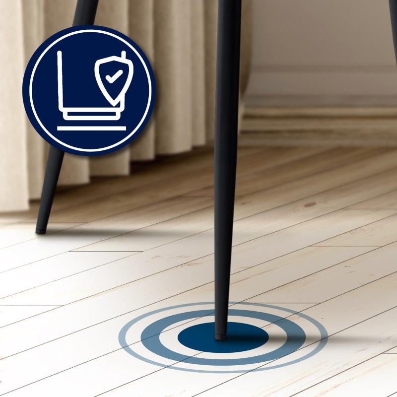 Fauteuil visiteur en velours Cassis, gris foncé