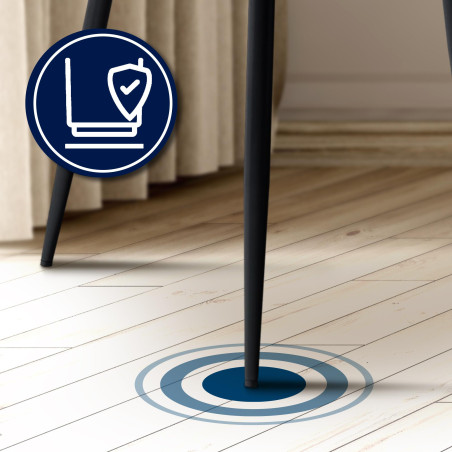 Chaise visiteur Cassis velours gris foncé