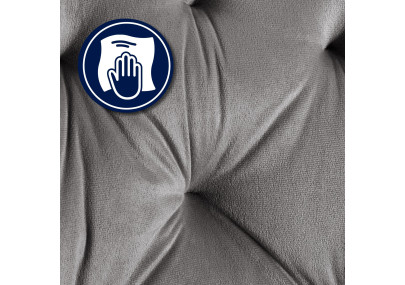 Chaise visiteur Cassis velours gris foncé