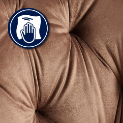 Fauteuil visiteur Cassis en velours marron